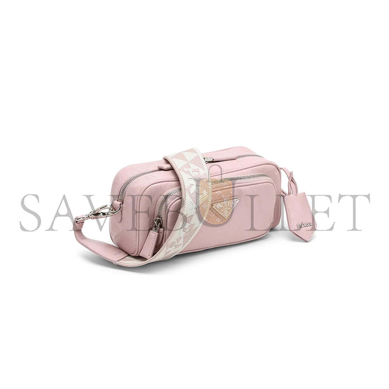PRADA NAPPA ANTIQUE LEATHER MULTI-POCKET SHOULDER BAG 1BH198  (22*10.5*7cm)